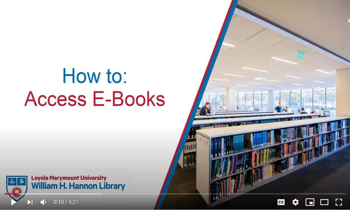 How to: Access E-books video cover.